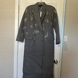 New Karen millen embellished wool coat